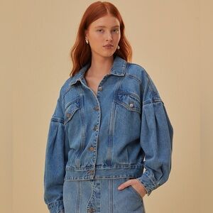 FARM Rio Denim Bomber Mini Jacket